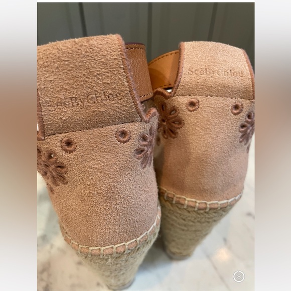 See by Chloé | Glyn Wedge Espadrille in Cipria Size 7 - Picture 5 of 7